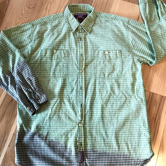 Upcycled Plaid Christmas Shirt, Plus Size: Bleached, Painted Holiday Graphics - Picture 9 of 12